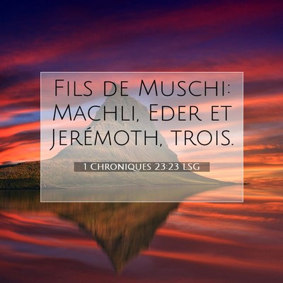 1 Chroniques 23:23 Verset biblique expliqué