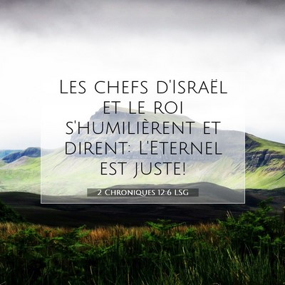 2 Chroniques 12:6 Verset biblique expliqué