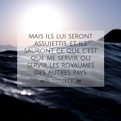 2 Chroniques 12:8 Verset biblique expliqué
