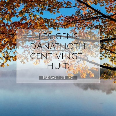 Esdras 2:23 Verset biblique expliqué