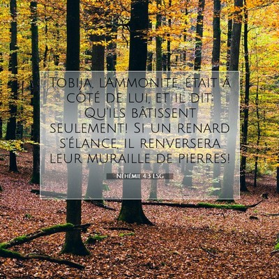 Néhémie 4:3 LSG Image du verset biblique