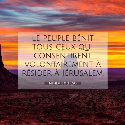 Néhémie 11:2 LSG Image du verset biblique