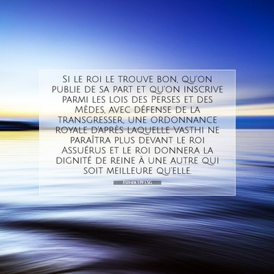 Esther 1:19 Verset biblique expliqué