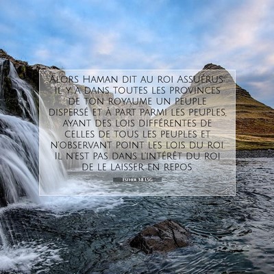 Esther 3:8 LSG Image du verset biblique