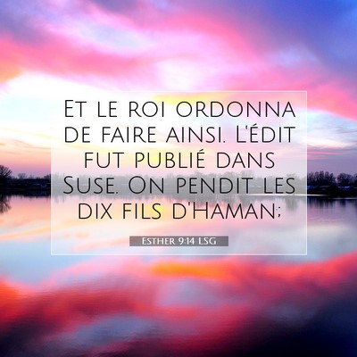 Esther 9:14 Verset biblique expliqué