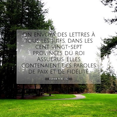 Esther 9:30 LSG Image du verset biblique