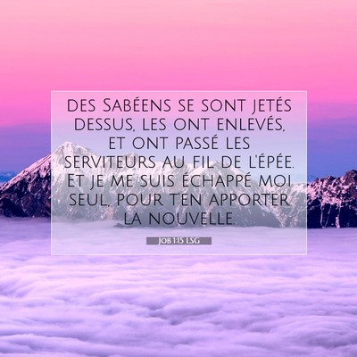 Job 1:15 Verset biblique expliqué