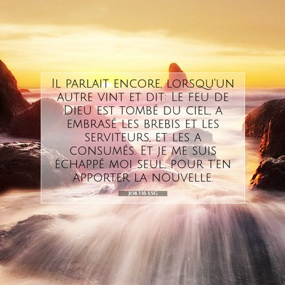 Job 1:16 Verset biblique expliqué