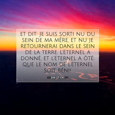 Job 1:21 Verset biblique expliqué