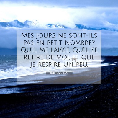 Job 10:20 Verset biblique expliqué