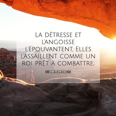 Job 15:24 Verset biblique expliqué