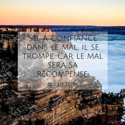Job 15:31 Verset biblique expliqué