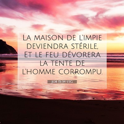 Job 15:34 Verset biblique expliqué