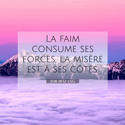 Job 18:12 Verset biblique expliqué