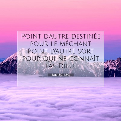 Job 18:21 Verset biblique expliqué
