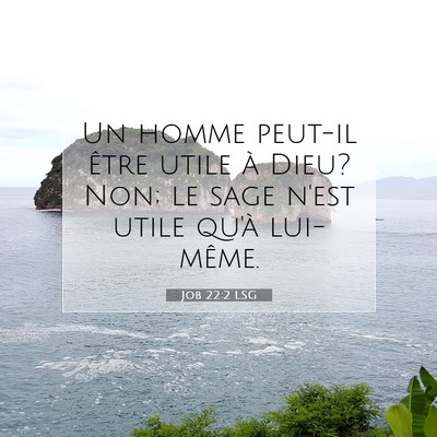 Job 22:2 Verset biblique expliqué