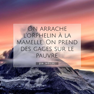 Job 24:9 Verset biblique expliqué