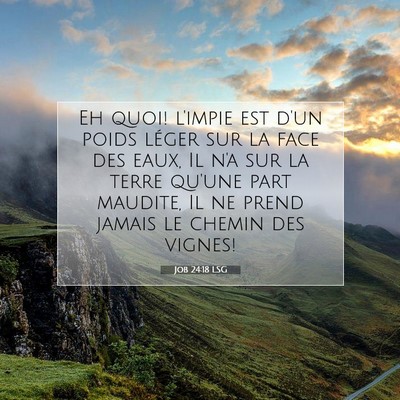 Job 24:18 Verset biblique expliqué