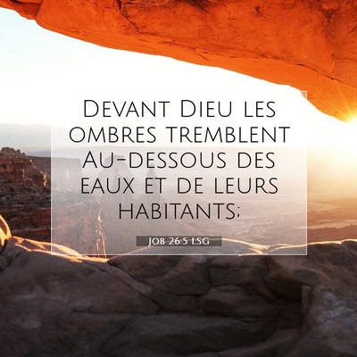 Job 26:5 LSG Image du verset biblique