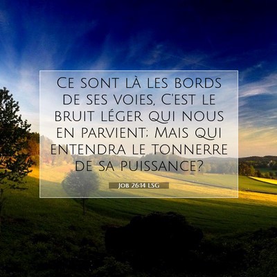 Job 26:14 LSG Image du verset biblique