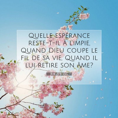 Job 27:8 LSG Image du verset biblique