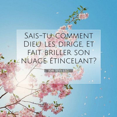 Job 37:15 Verset biblique expliqué