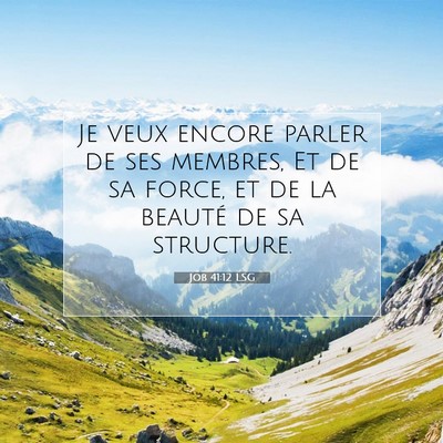 Job 41:12 Verset biblique expliqué