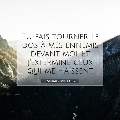 Psaumes 18:40 Verset biblique expliqué