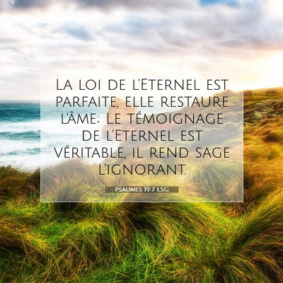 Psaumes 19:7 Verset biblique expliqué
