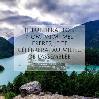 Psaumes 22:22 LSG Image du verset biblique