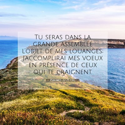Psaumes 22:25 LSG Image du verset biblique