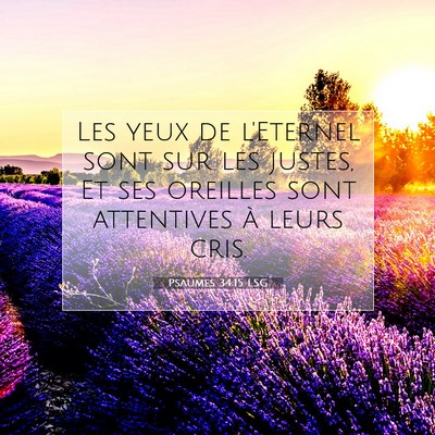 Psaumes 34:15 LSG Image du verset biblique