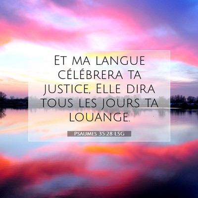 Psaumes 35:28 Verset biblique expliqué