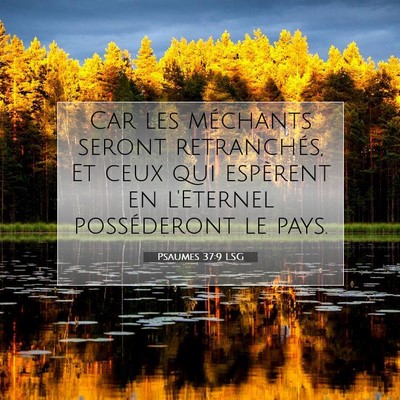 Psaumes 37:9 Verset biblique expliqué