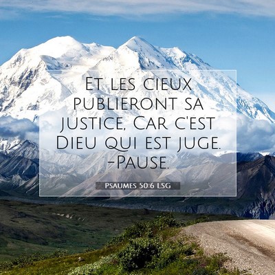 Psaumes 50:6 LSG Image du verset biblique