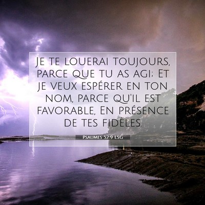 Psaumes 52:9 LSG Image du verset biblique