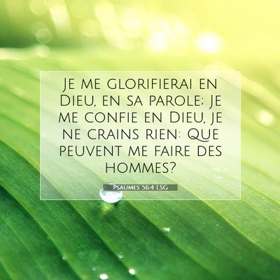 Psaumes 56:4 Verset biblique expliqué