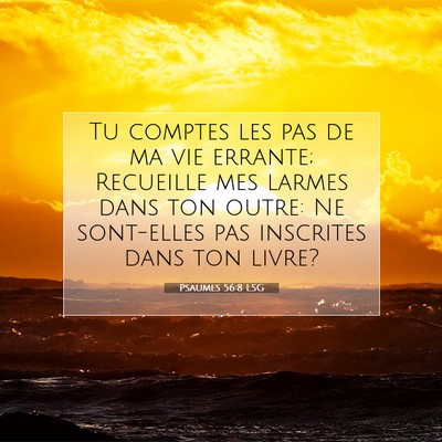 Psaumes 56:8 LSG Image du verset biblique