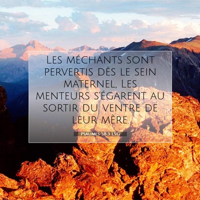 Psaumes 58:3 Verset biblique expliqué