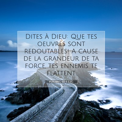 Psaumes 66:3 LSG Image du verset biblique