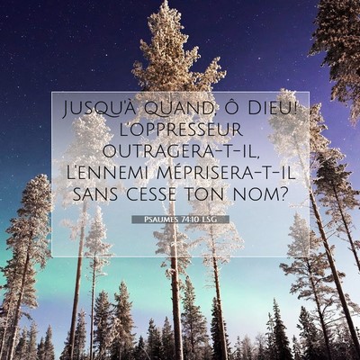 Psaumes 74:10 LSG Image du verset biblique