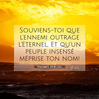 Psaumes 74:18 Verset biblique expliqué