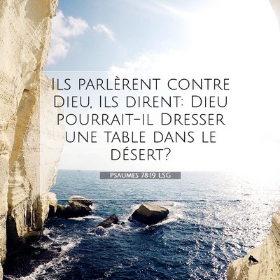Psaumes 78:19 Verset biblique expliqué