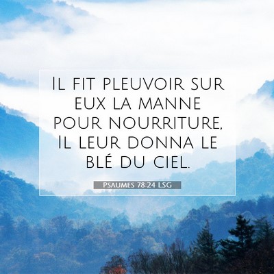 Psaumes 78:24 Verset biblique expliqué
