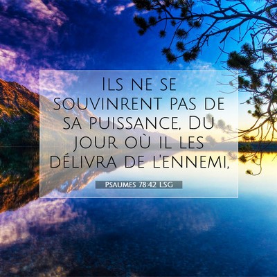 Psaumes 78:42 Verset biblique expliqué