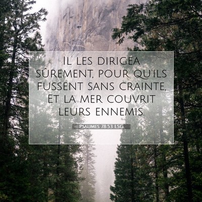 Psaumes 78:53 Verset biblique expliqué