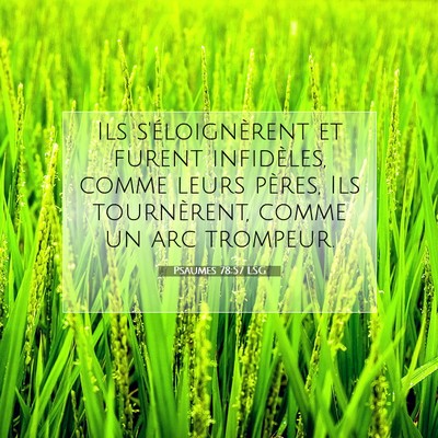 Psaumes 78:57 Verset biblique expliqué