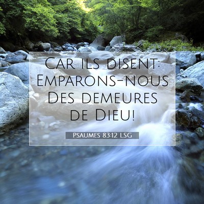 Psaumes 83:12 Verset biblique expliqué