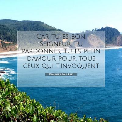 Psaumes 86:5 LSG Image du verset biblique