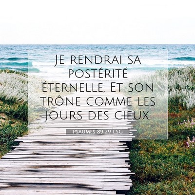 Psaumes 89:29 Verset biblique expliqué